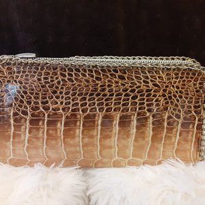 Tan/Brown Crocodile Leather Wallet